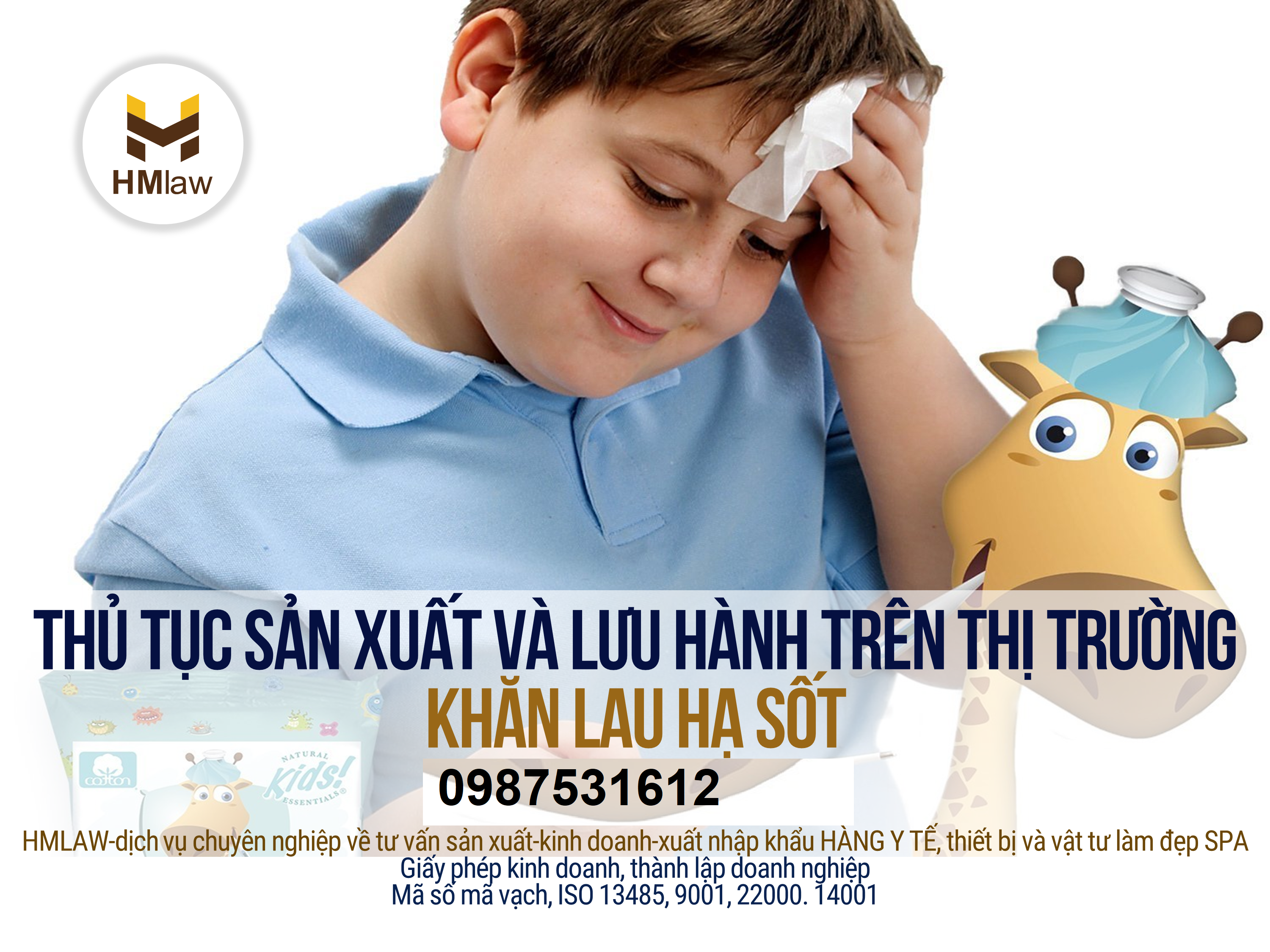 Thủ tục sản xuất khăn lau hạ sốt