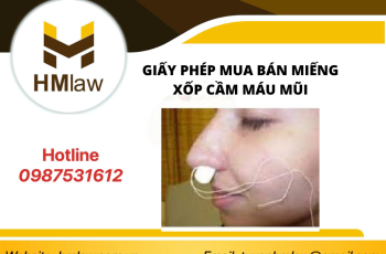 GIẤY PHÉP MUA BÁN MIẾNG XỐP CẦM MÁU MŨI