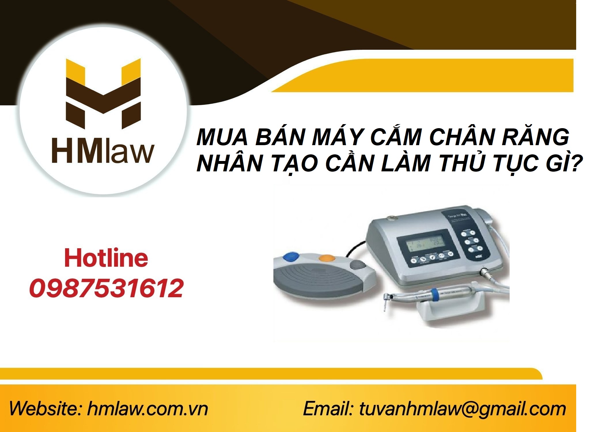 Công bố đủ điều kiện mua bán máy cắm chân răng nhân tạo