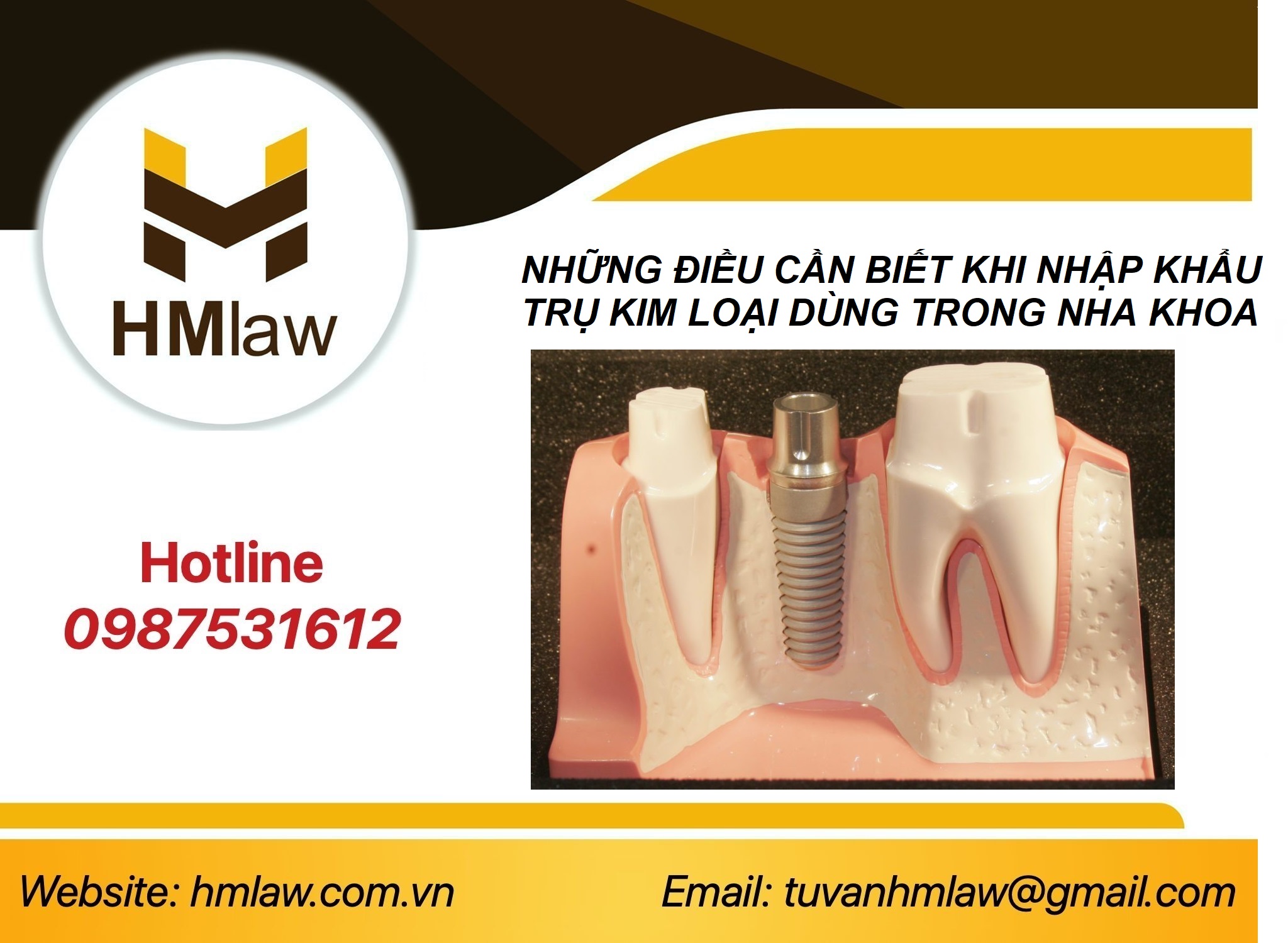 Công bố tiêu chuẩn áp dụng trụ kim loại nha khoa 