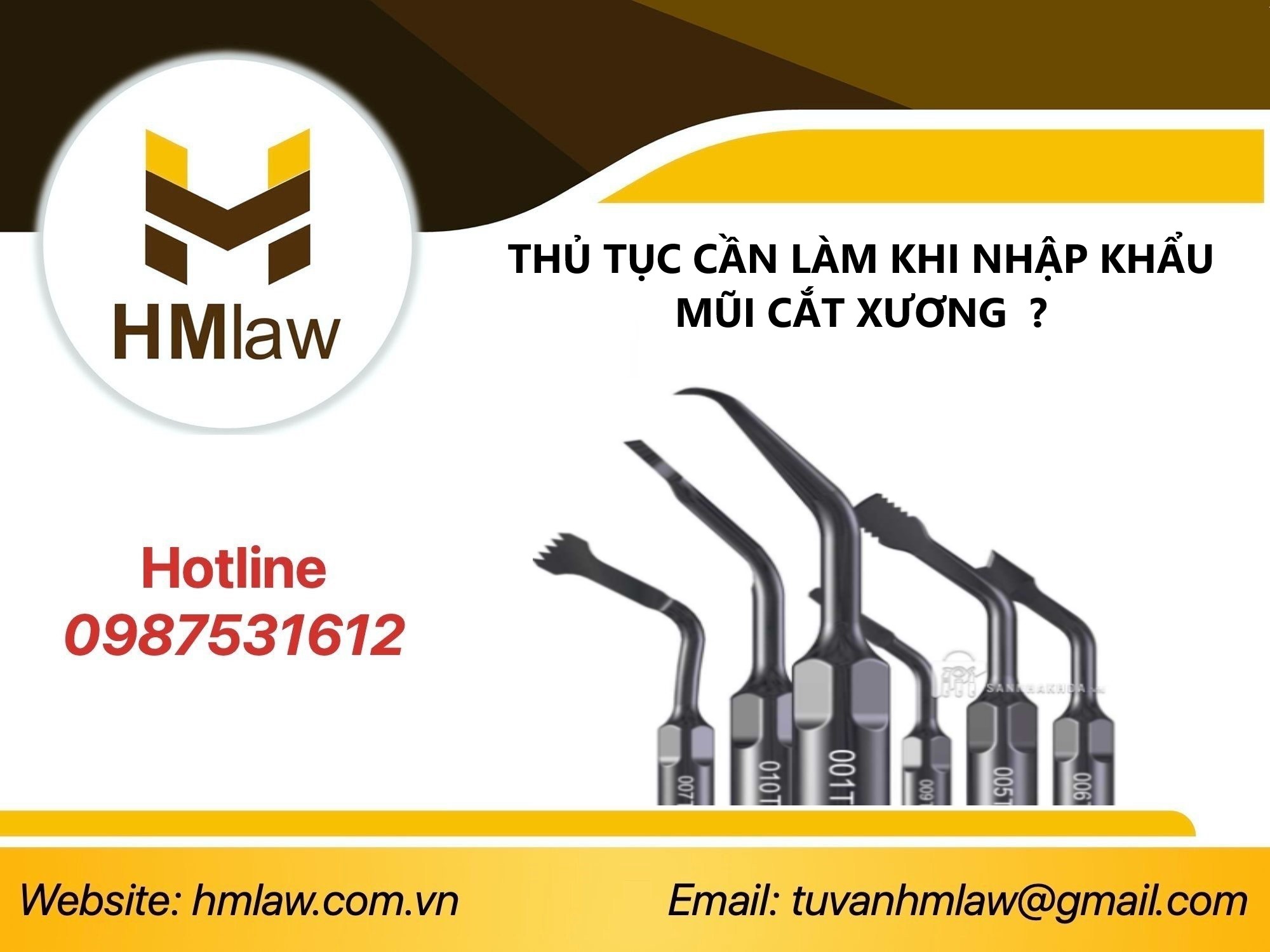 THỦ TỤC CẦN LÀM KHI NHẬP KHẨU MŨI CẮT XƯƠNG  ?