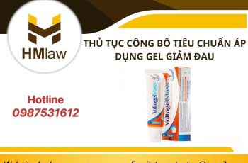 THỦ TỤC CÔNG BỐ TIÊU CHUẨN ÁP DỤNG GEL GIẢM ĐAU